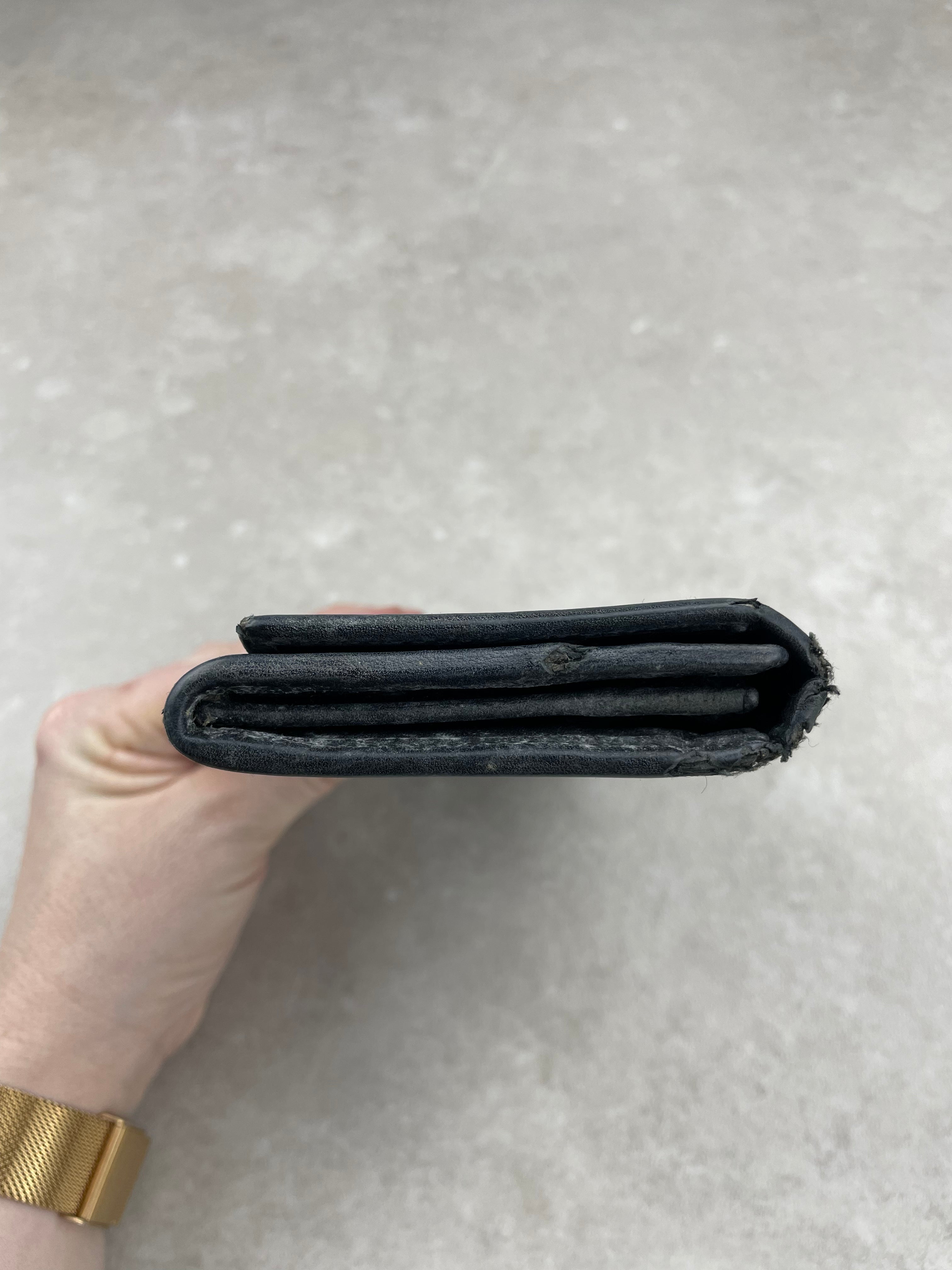 Dior Vintage Black Oblique Jacquard Long Wallet