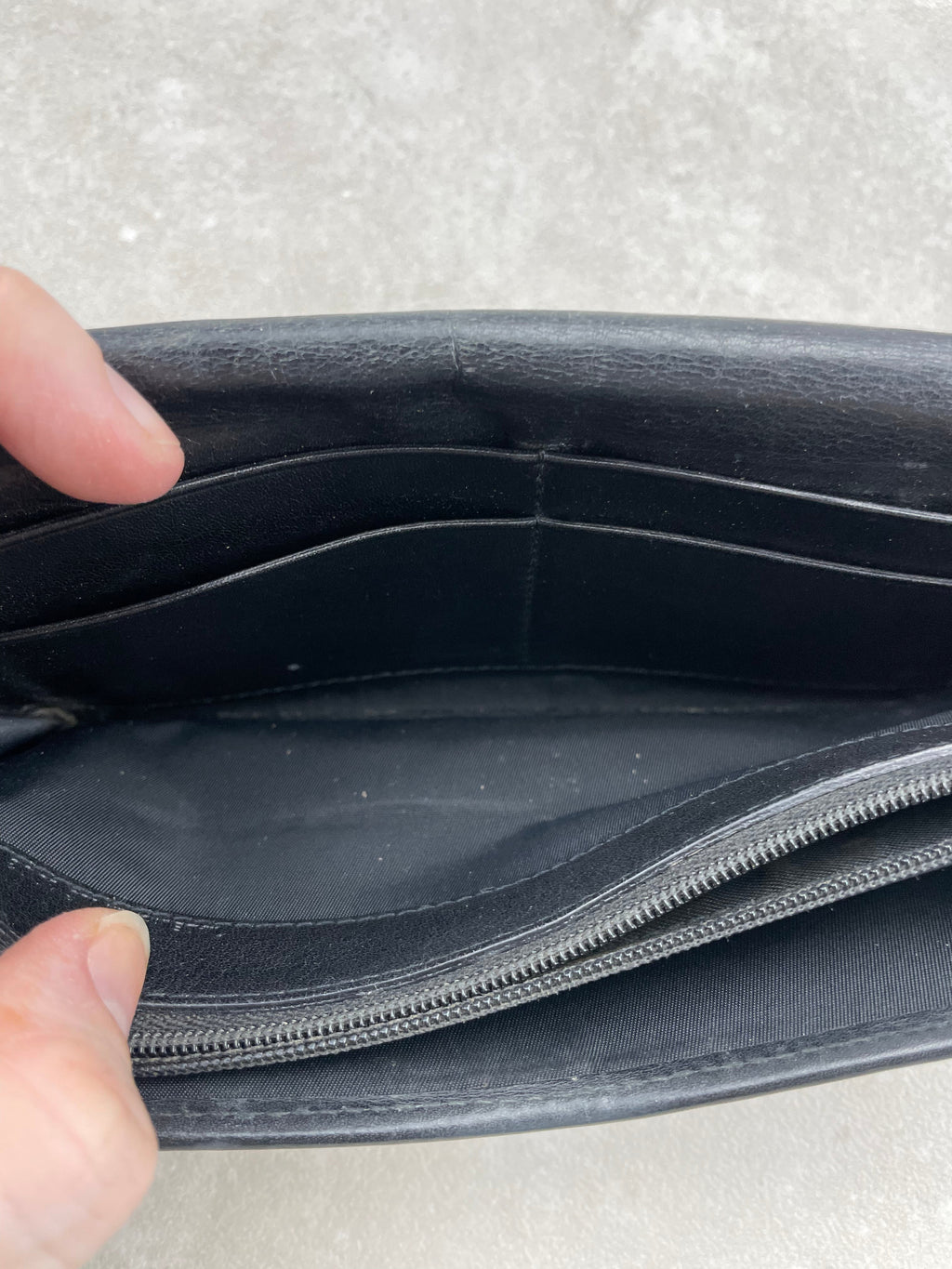 Dior Vintage Black Oblique Jacquard Long Wallet