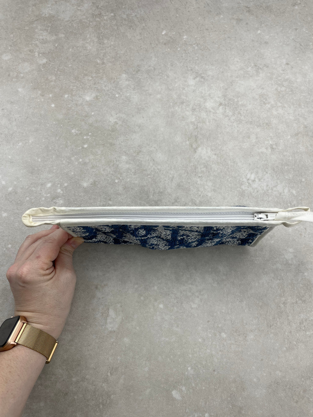 Pochette Dior Vintage by John Galliano Trotter Monogram Bleu