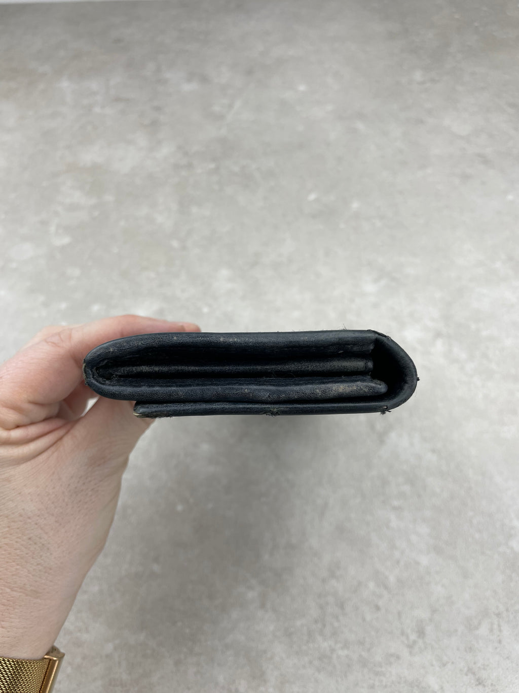 Dior Vintage Black Oblique Jacquard Long Wallet