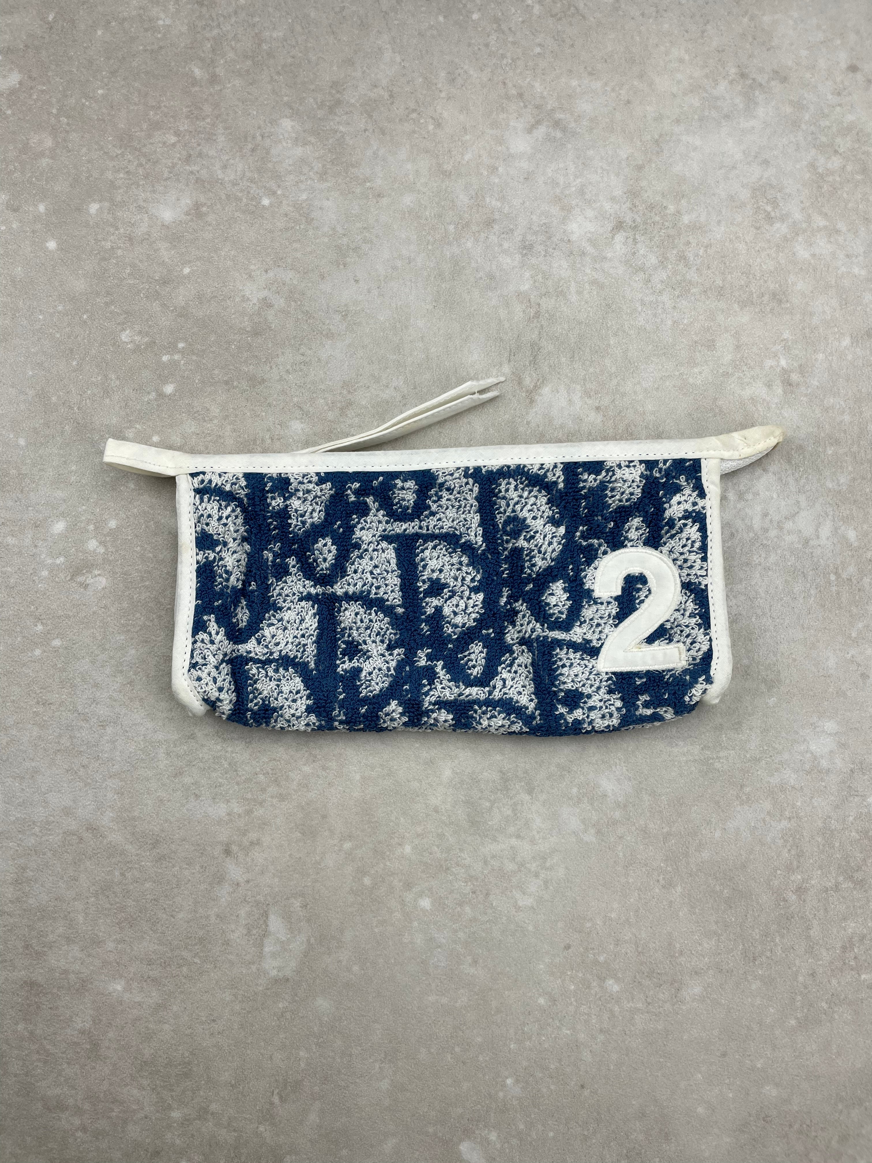 Pochette Dior Vintage by John Galliano Trotter Monogram Bleu